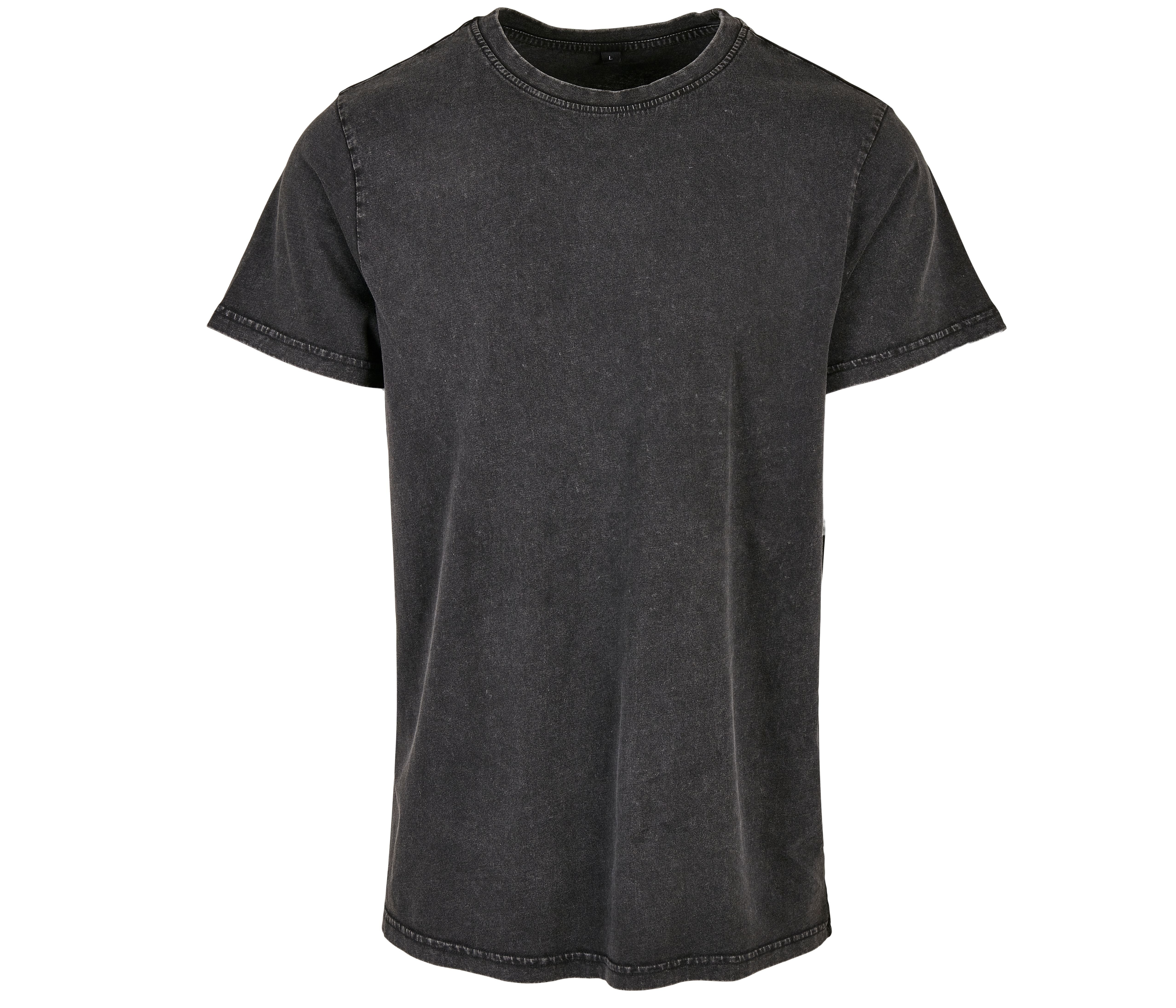 ACID WASHED ROUND NECK TEE