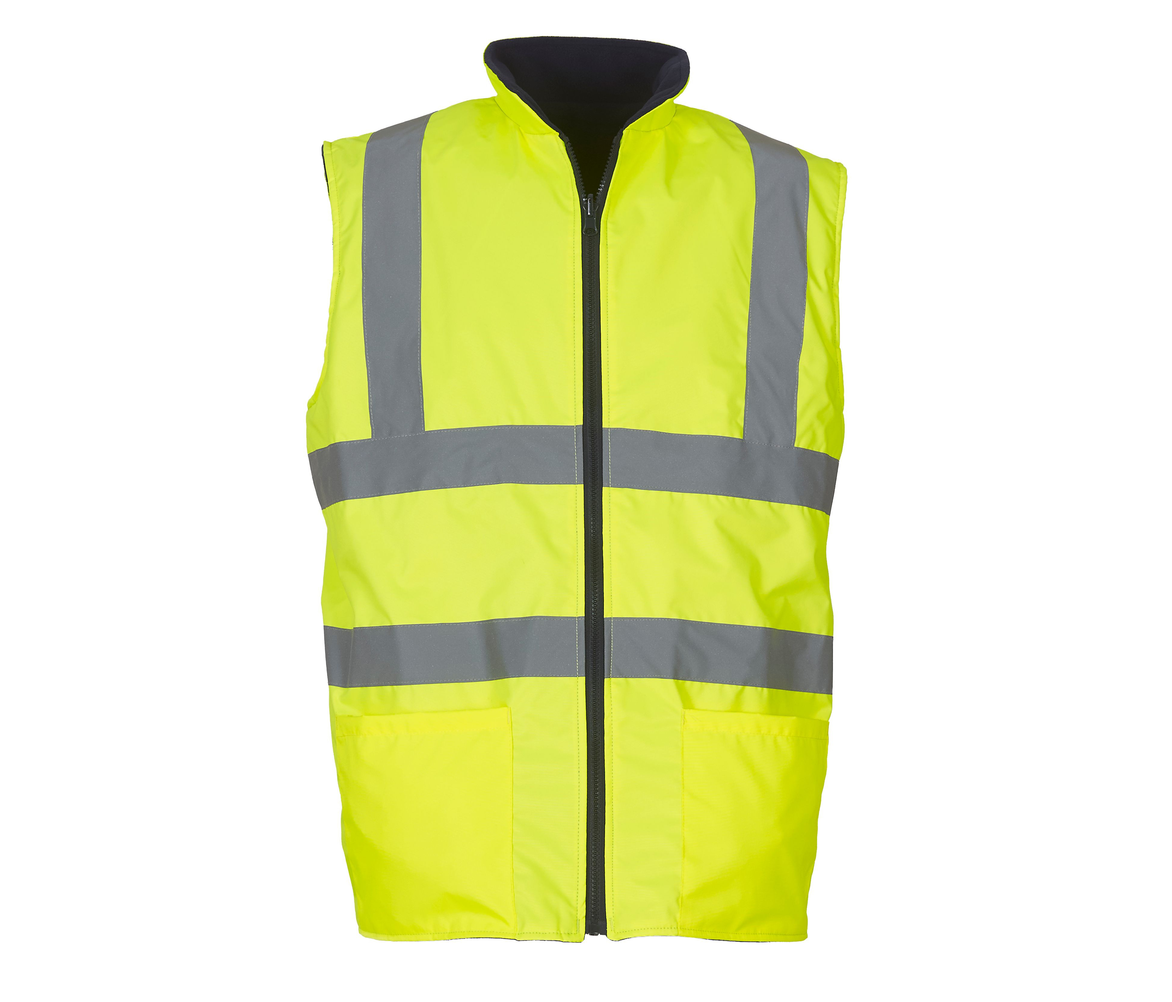 HI-VIS REVERSIBLE FLEECE BODYWARMER