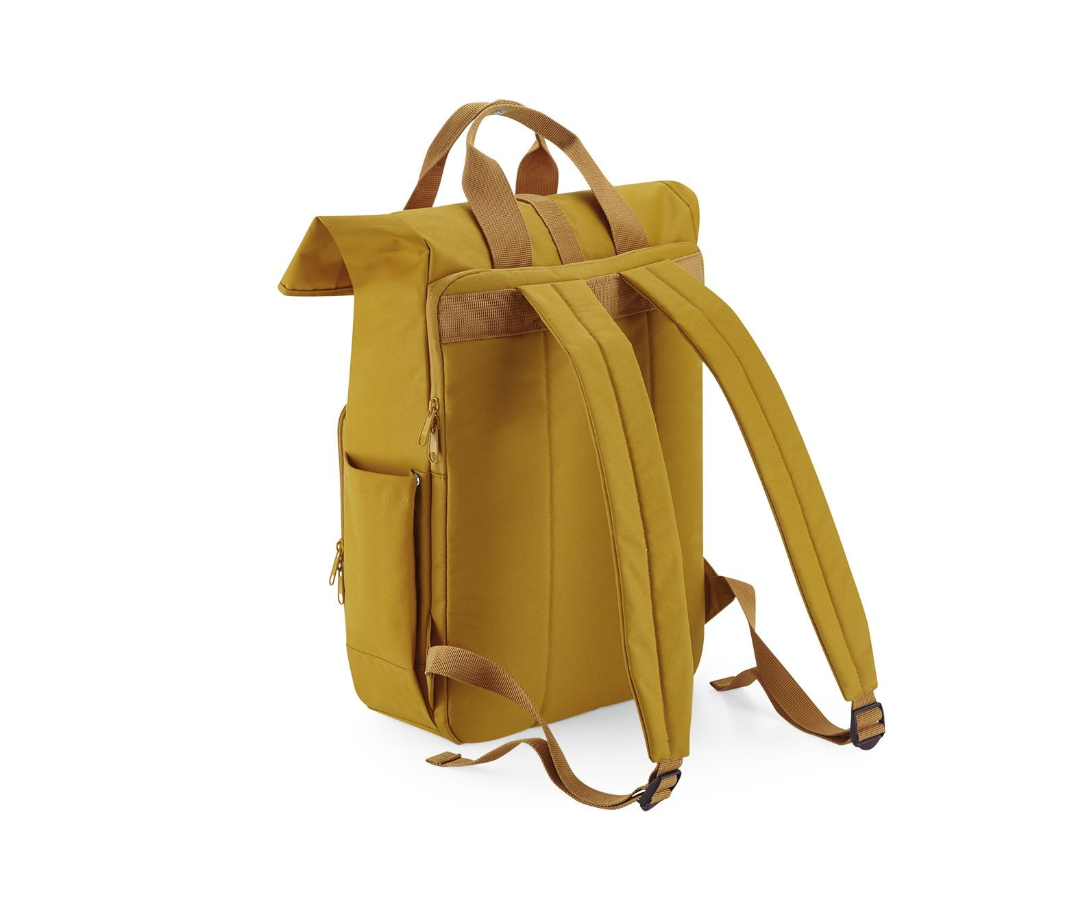 RECYCLED TWIN HANDLE ROLL-TOP LAPTOP BACKPACK